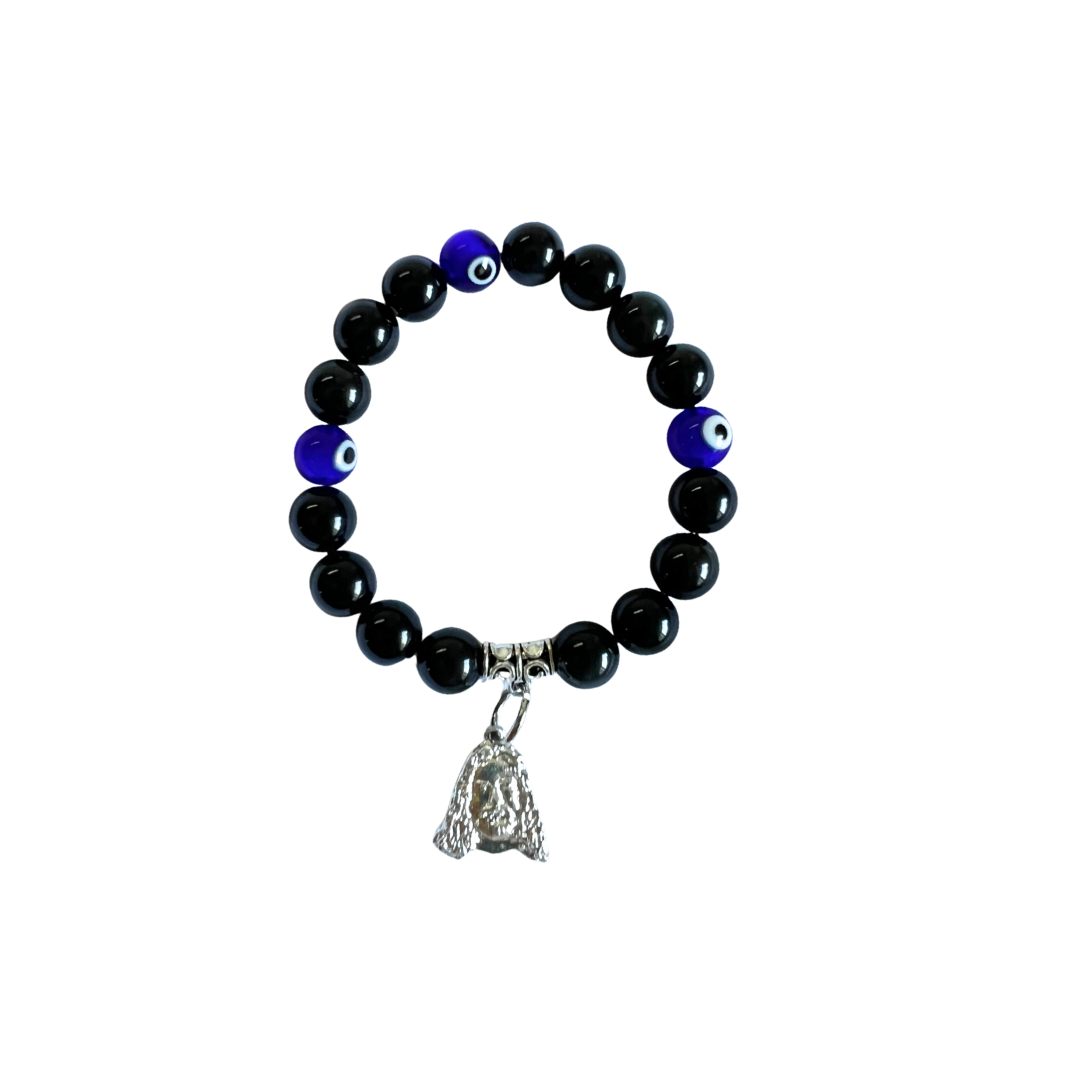 Evil Eye With Black Obsidian Bracelet